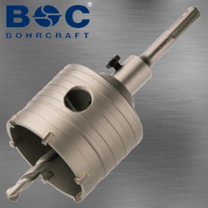 Bohrcraft Schlagbohrkrone 68 mm komplett mit Bohrer und SDS-Schaft